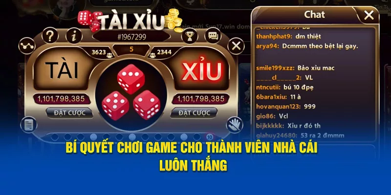 bí quyết chơi tài xỉu online